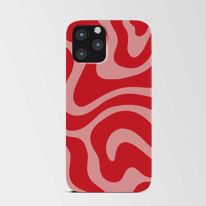 Warped Swirl Marble Pattern (red/pink) iPhone Card Case