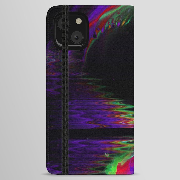 Neon Shapes iPhone Wallet Case