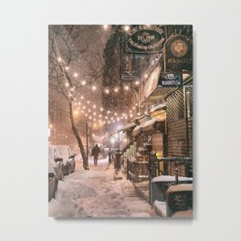 Snow - New York City - East Village Metal Print | Newyorkcity, Sepia, Cityscape, Vintage, Ny, Urban, Street, Snow, Winter, York 