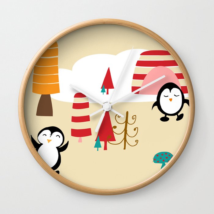 Oriana Penguin Wall Clock