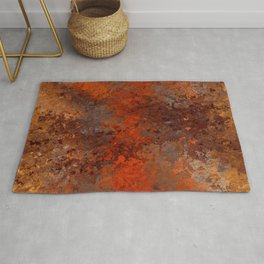 Gold and Rust Area & Throw Rug