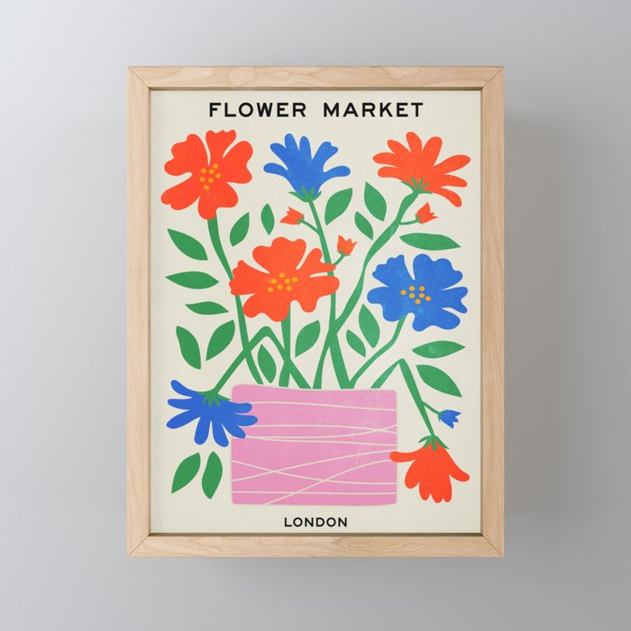 Flower Market 01: London Framed Mini Art Print