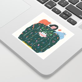 Found It! Sticker | Drawing, Plant, Plants, Pey, Curated, Illustration, Cat, Pets, Cats, Digital 