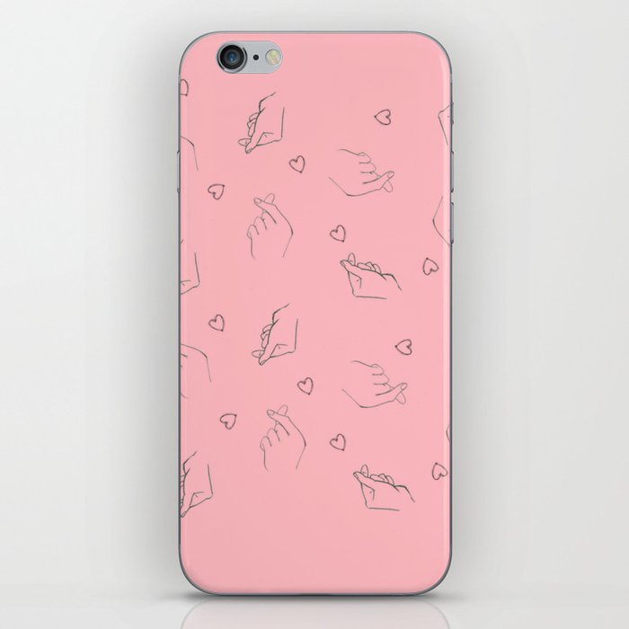 Finger heart pattern iPhone Skin