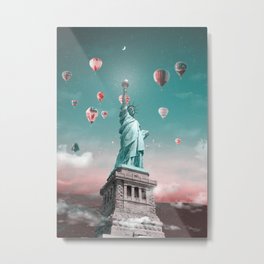 Statue of Liberty in sunset Metal Print