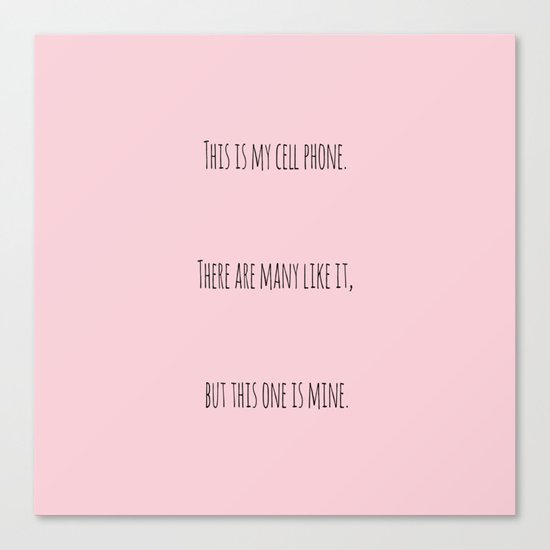 Cell Phone Cover Pink Canvas Print