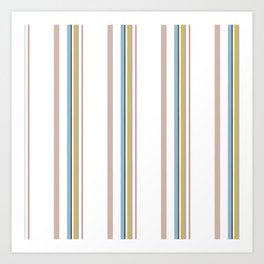 Watercolor Stripes Art Print
