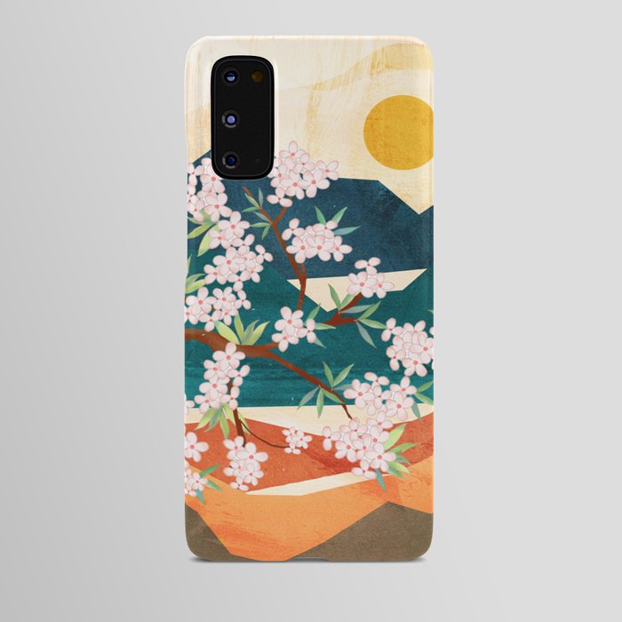 Warm spring sunshine beneath the ridge  Android Case