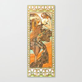 Alphonse Mucha "The Moon and the Stars Series: The Evening Star" Canvas Print