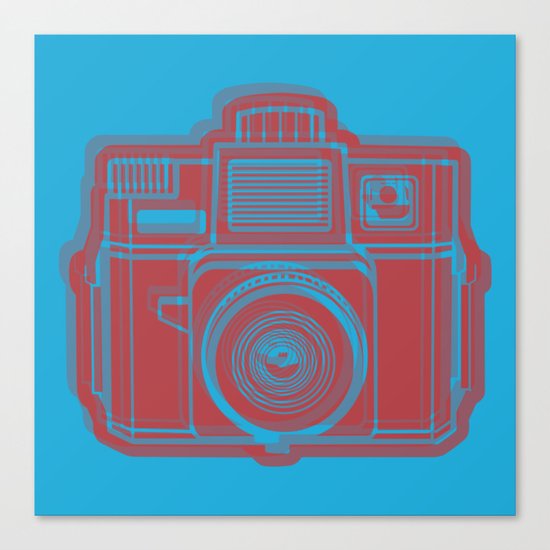 I Still Shoot Film Holga Logo - Blue & Red Canvas Print
