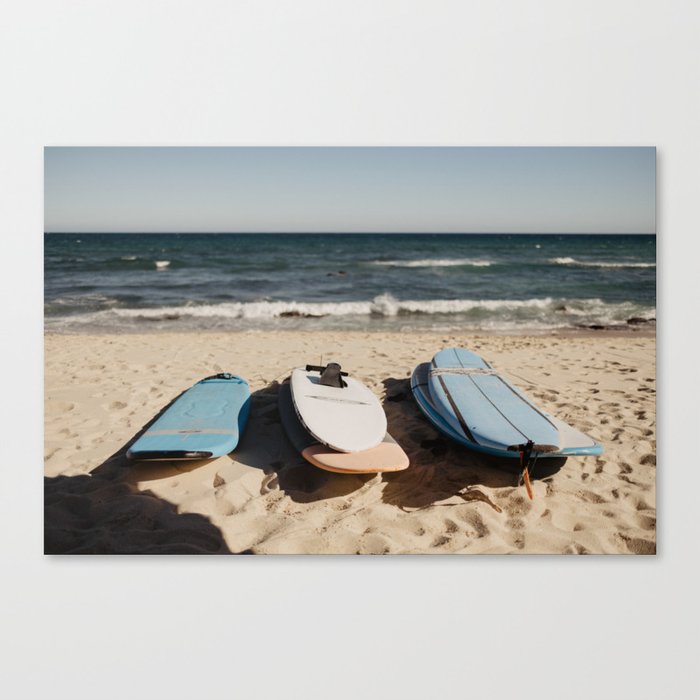 3 surfboards Canvas Print