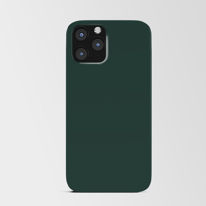 Dark Green Solid Color Pairs Benjamin Moore Hunter Green 2041-10 - Trending Color 2019 iPhone Card Case