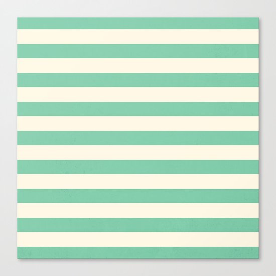 Mint Green Stripes Canvas Print