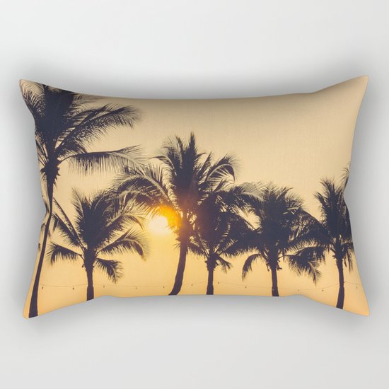 Good Vibes #society6 #palm trees Rectangular Pillow