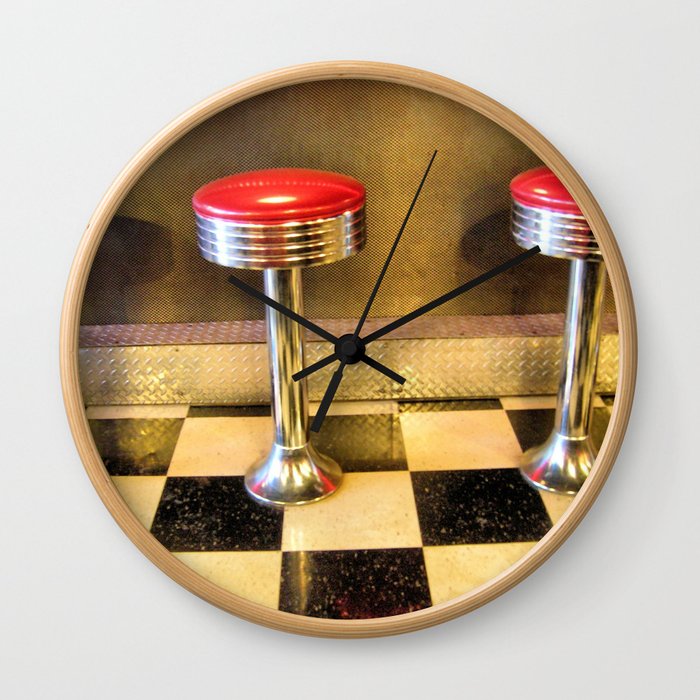 olde time stools Wall Clock