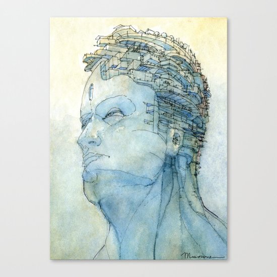 Ritratto di Fantasia color version Canvas Print