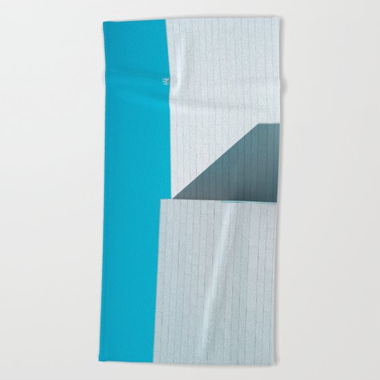 White building Beach Towel
