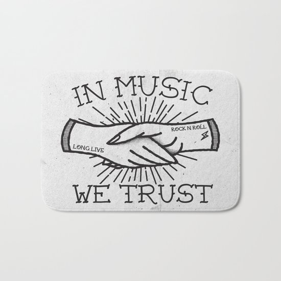 In Music We Trust Bath Mat
