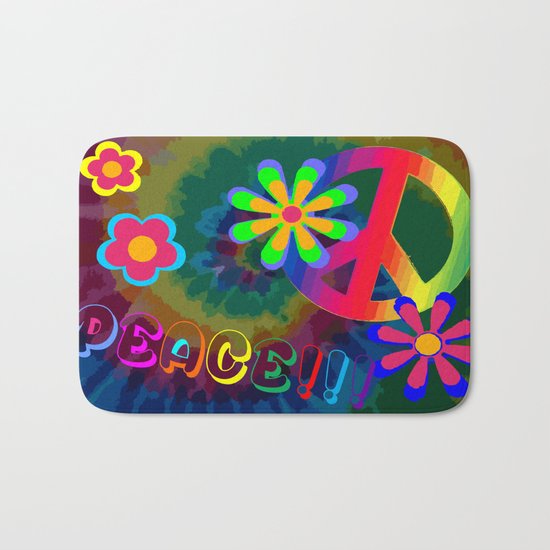 peace !!! Bath Mat