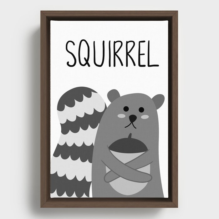 squirrel Framed Canvas