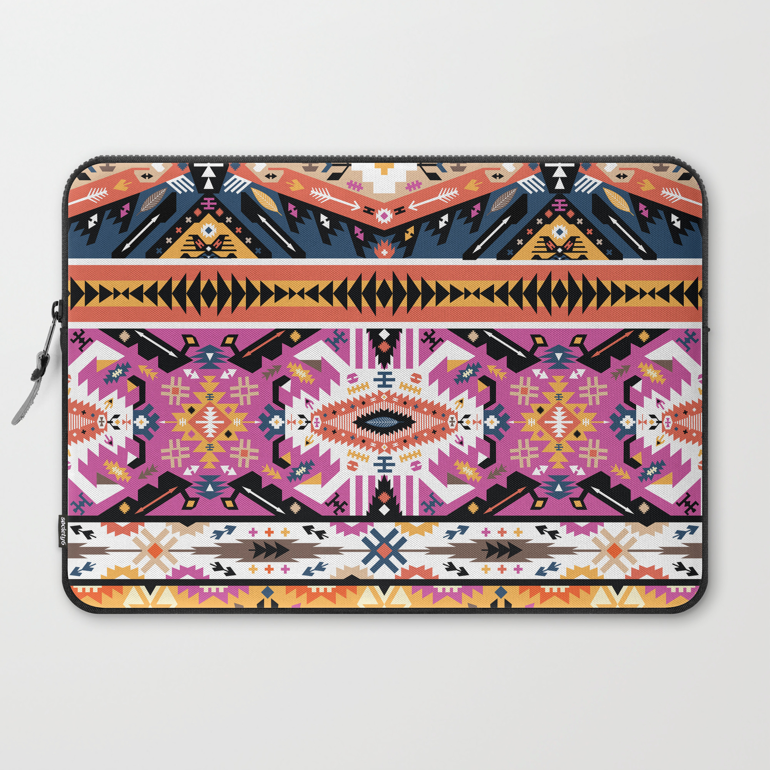 Fancy Abstract Geometric Vector Pattern In Tribal Style Laptop