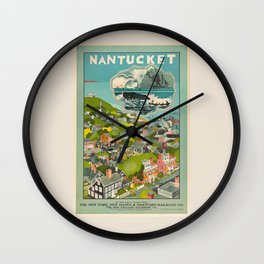 Vintage travel poster Nantucket Massachusetts  Wall Clock | Vintage, Capecod, Massachusettsgift, Oldposter, Travelgift, Travelposter, Vintageposter, Seasideposter, Giftfortraveler, Vintageartwork 