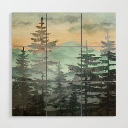 Pine Trees Wood Wall Art