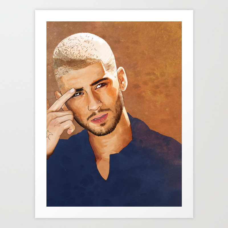 Zayn Malik The Blonde Sunset Art Print By Dannyspikes Society6