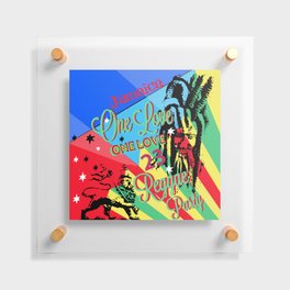 Rasta Reggae One Love Party Floating Acrylic Print