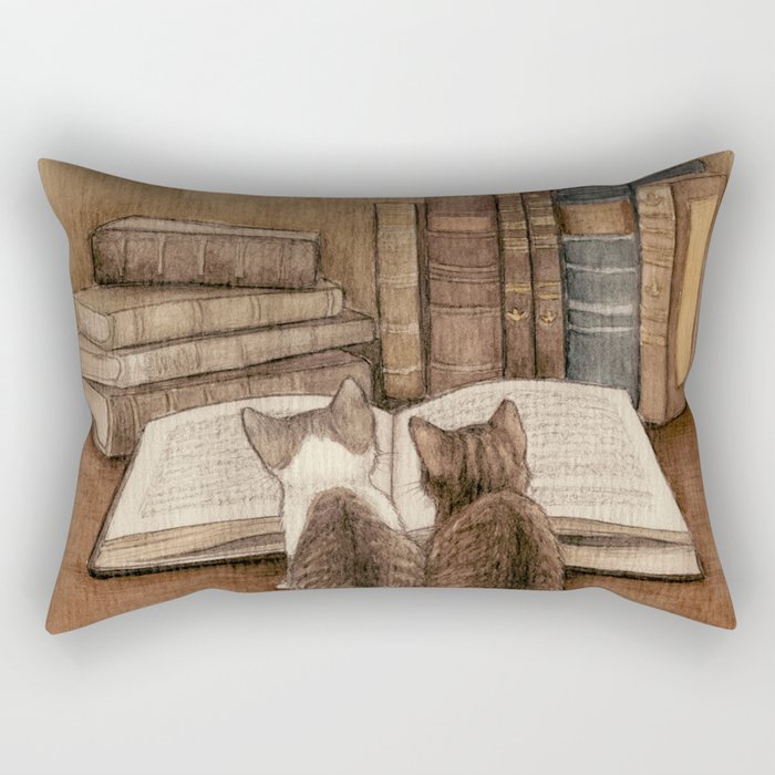 In the Library Rectangular Pillow