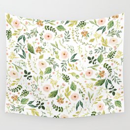 Botanical Spring Flowers Wall Tapestry