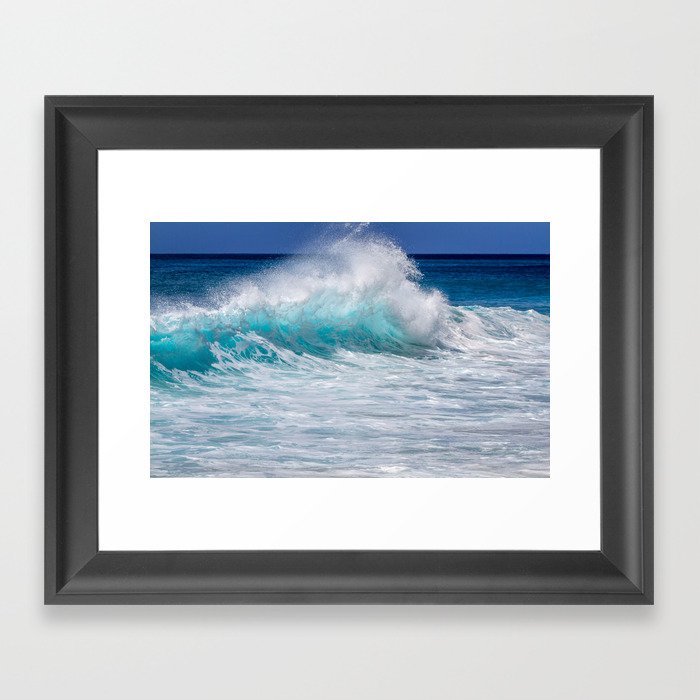 Aqua Wave Framed Art Print