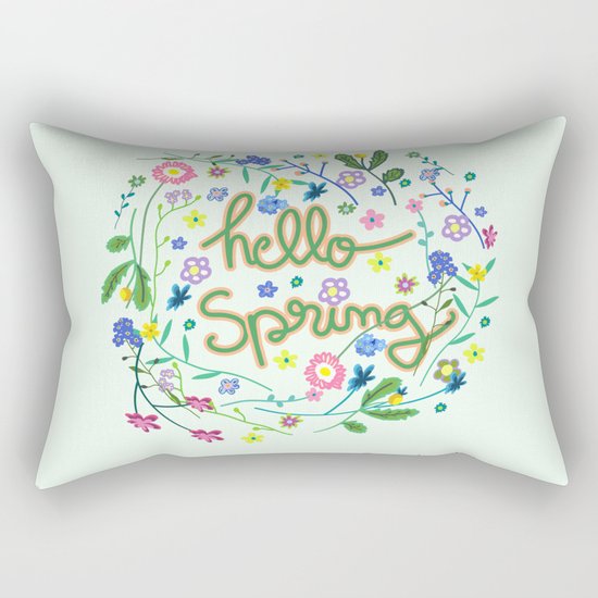 Hello Spring Rectangular Pillow