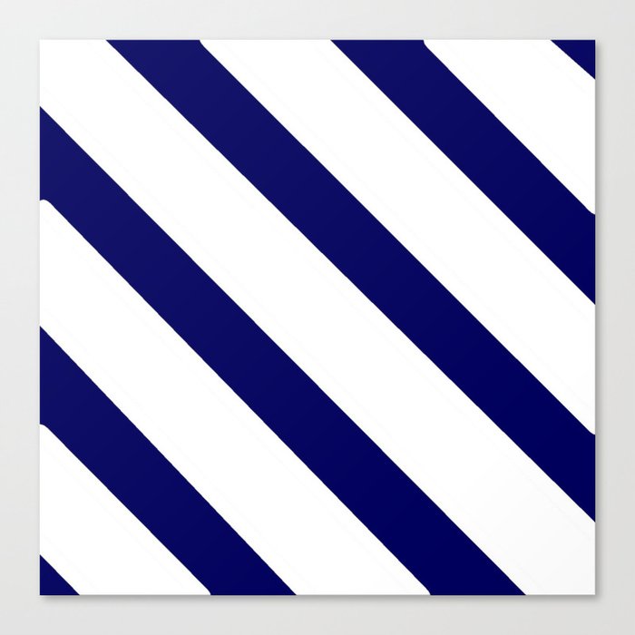 Mariniere and wave 26 blue Canvas Print