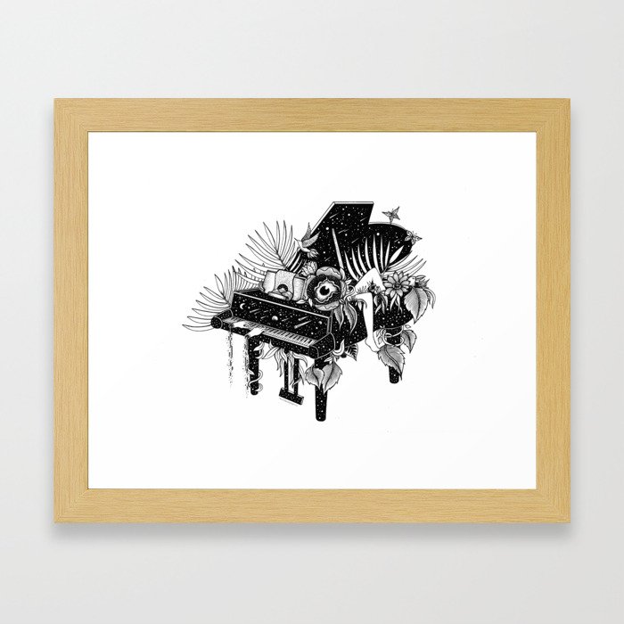Piano, Melody of life Framed Art Print
