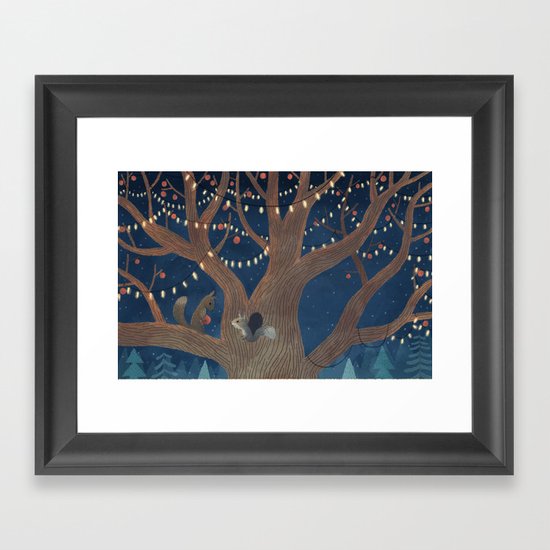 Put the lights on the tree Framed Art Print
