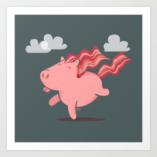 Bacon Horse Art Print