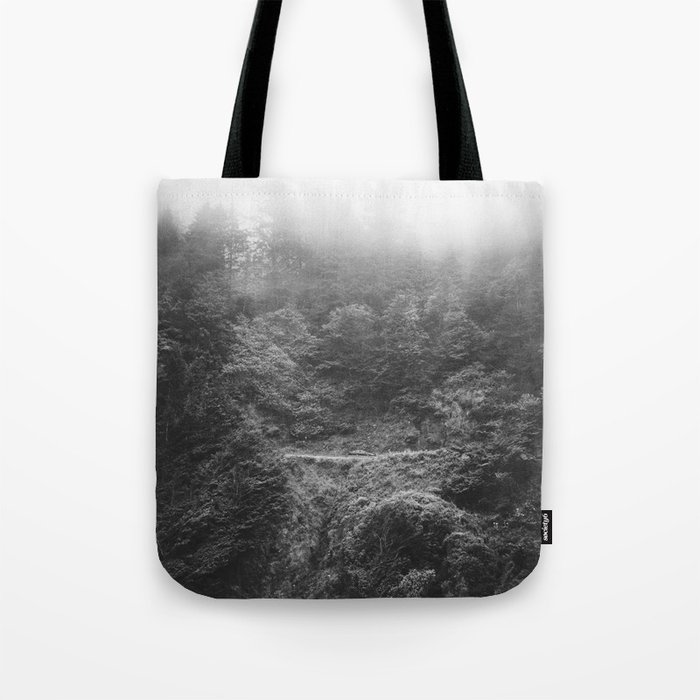 Fog on the Coast | Black and White | Landscape Photography Tote Bag