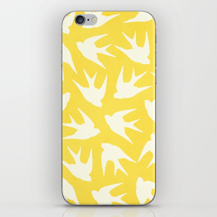 Birds (Yellow) iPhone Skin