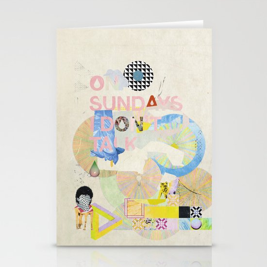 ON SUNDAYS I DON'T TALK Stationery Cards