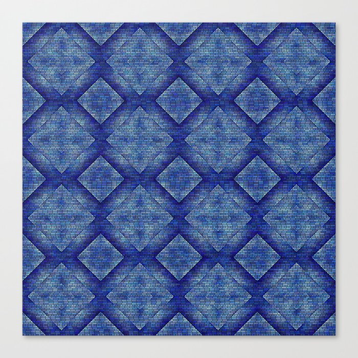 Blue Bricks Canvas Print
