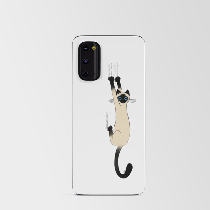 Siamese Cat Hanging On Android Card Case
