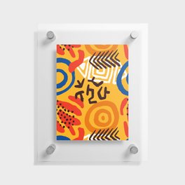 Colorful ethnic african art tribal style pattern Floating Acrylic Print