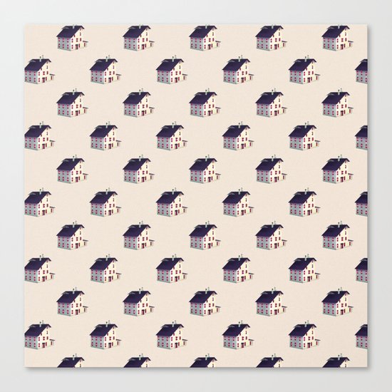 Mountain Castle - Pattern Canvas Print