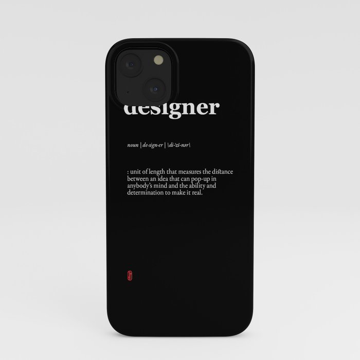 Designer (Black) iPhone Case