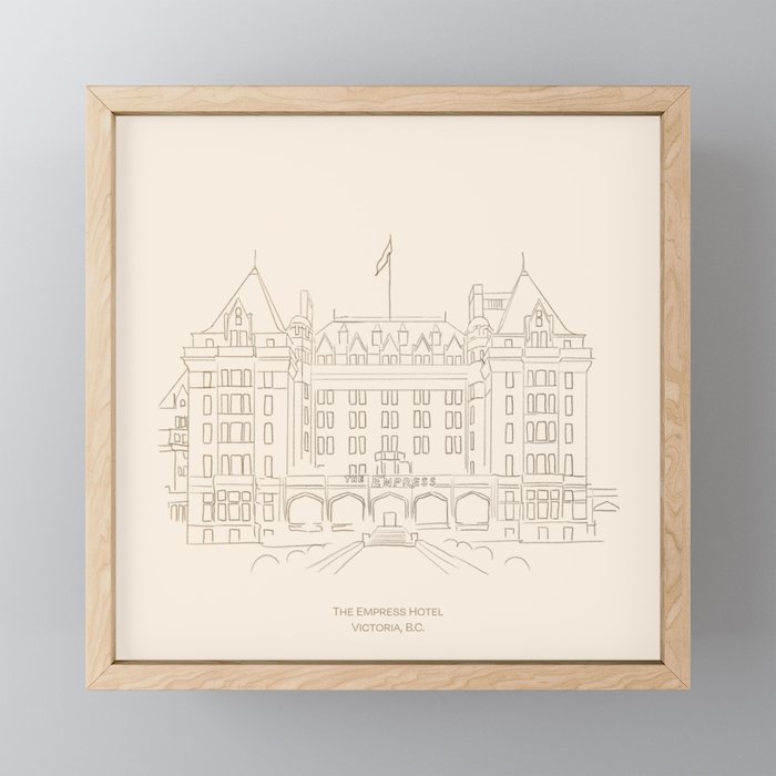 The Empress Hotel Framed Mini Art Print