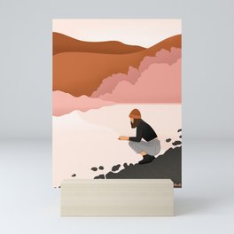 Collecting Rocks  Mini Art Print