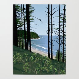 Oswald West State Park Oregon Coast Poster