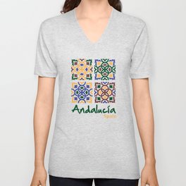 Andalusian Tiles 3 V Neck T Shirt