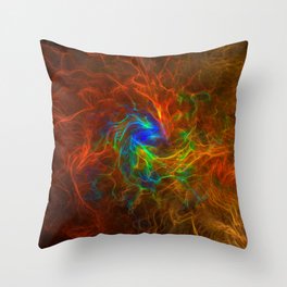 surreal futuristic abstract digital 3d fractal design art Throw Pillow